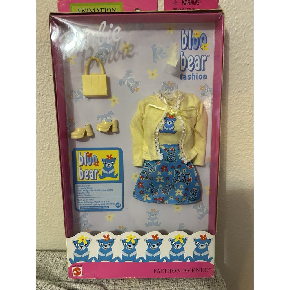 Mattel Barbie Fashion Avenue Bloo Bear Outfit Skirt Shoes Bag 29150 Y2K